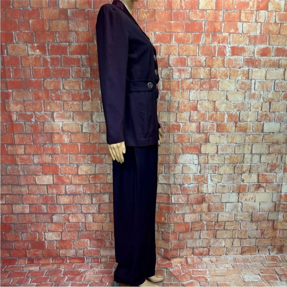 Virgo II Vintage 90’s Deadstock Satin Trimmed‎ Pantsuit
